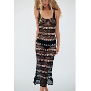 Zara beaded mesh dress